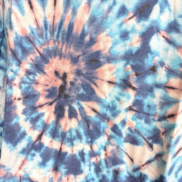 Bibi Blue Purple Tie Dye Print Terry T-Shirt NEW - Picture 6 of 8